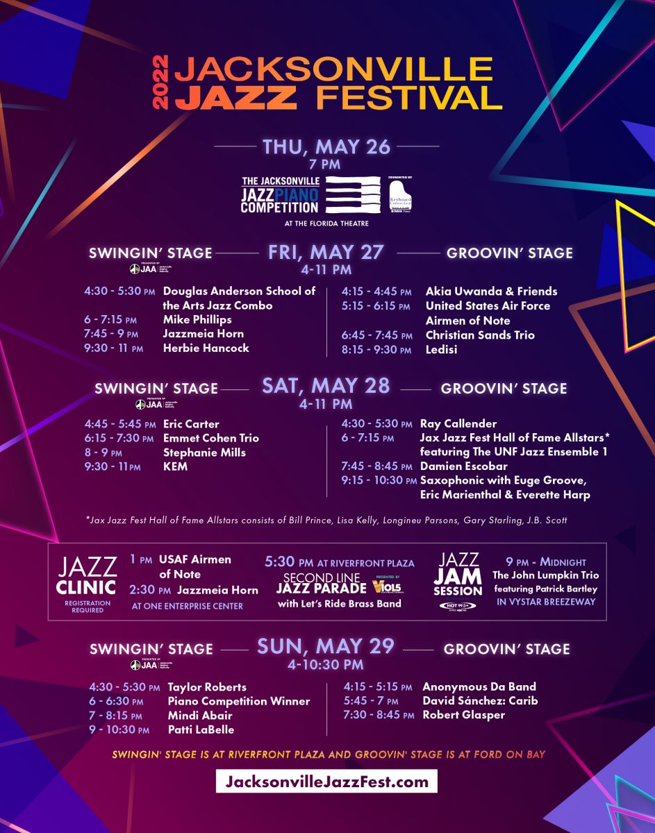 Jacksonville Jazz Festival 2024 Schedule - carte zero