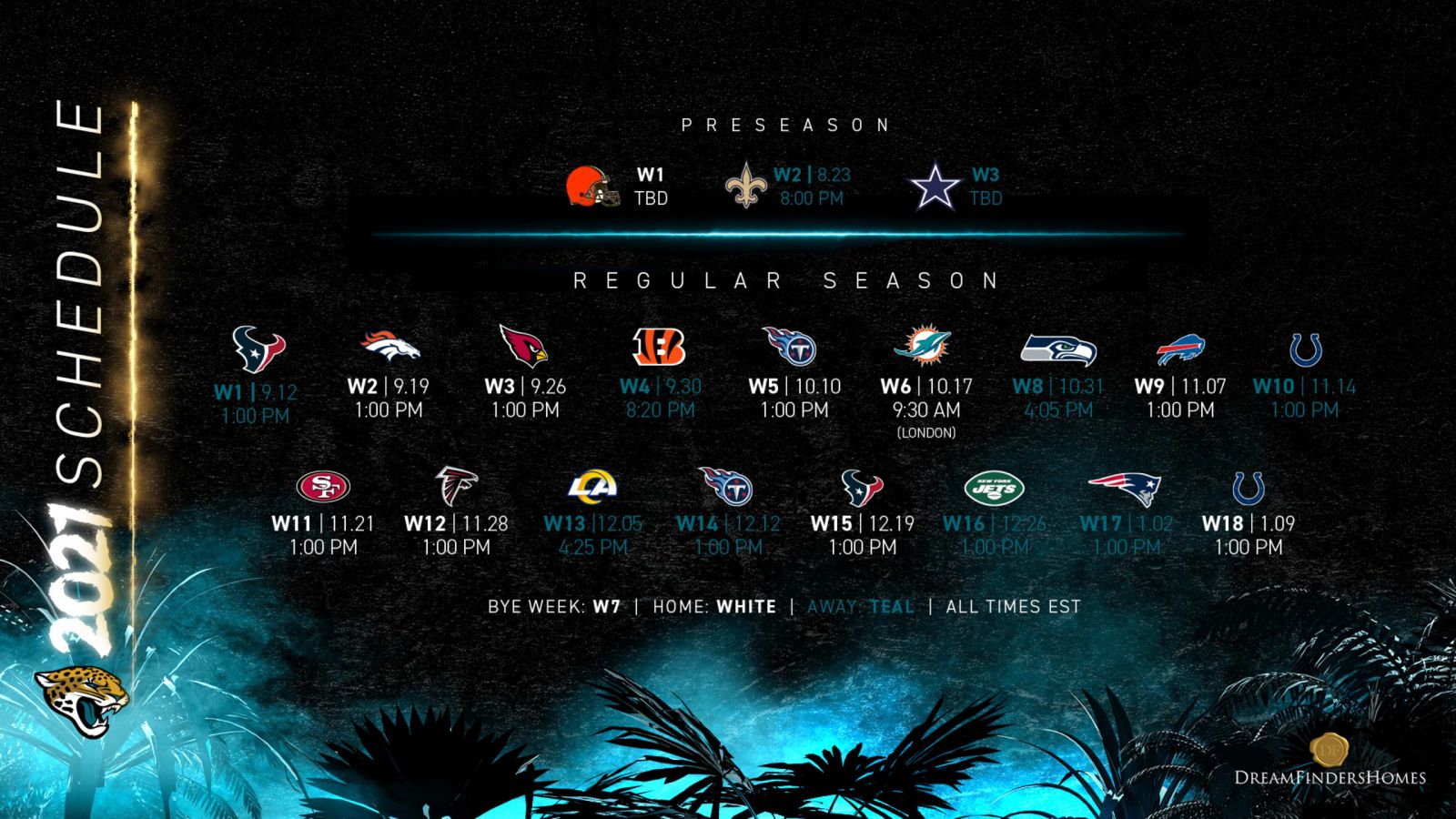 2021 Jacksonville Jaguars Schedule + Home Games This Year